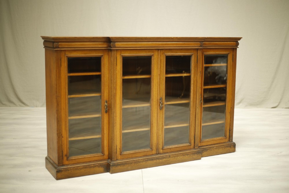 c.1900 Maple and Co Oak glazed bookcase View III