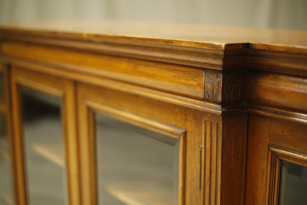 c.1900 Maple and Co Oak glazed bookcase View IX