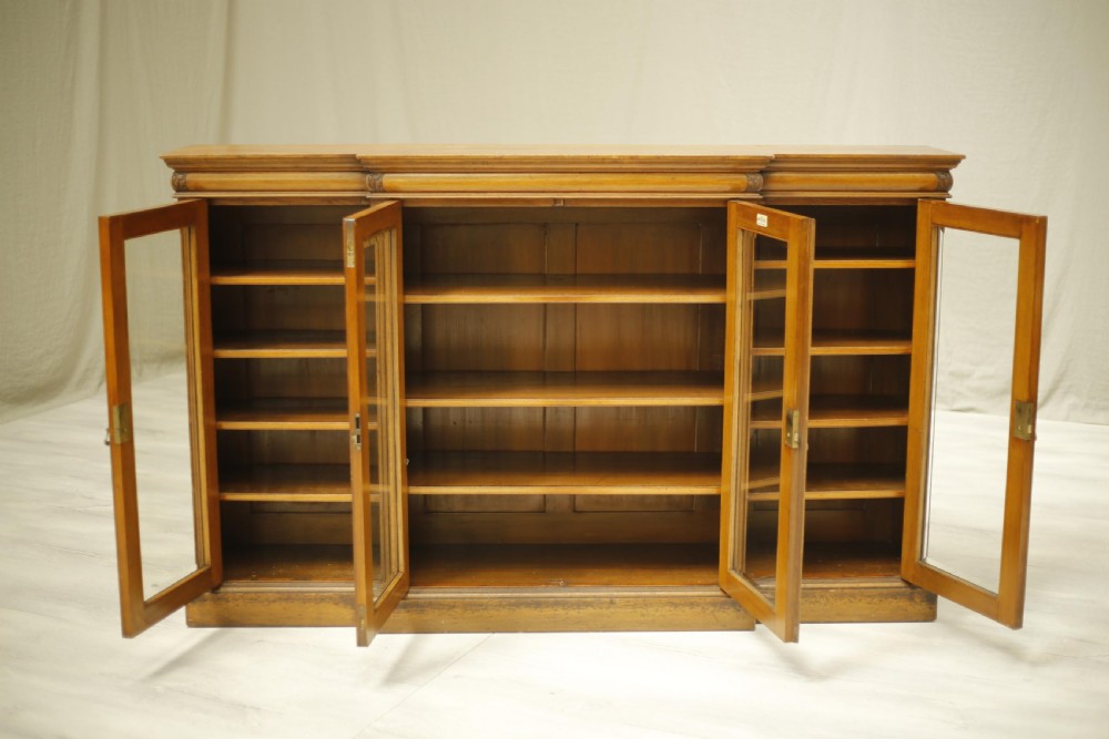 c.1900 Maple and Co Oak glazed bookcase View XV