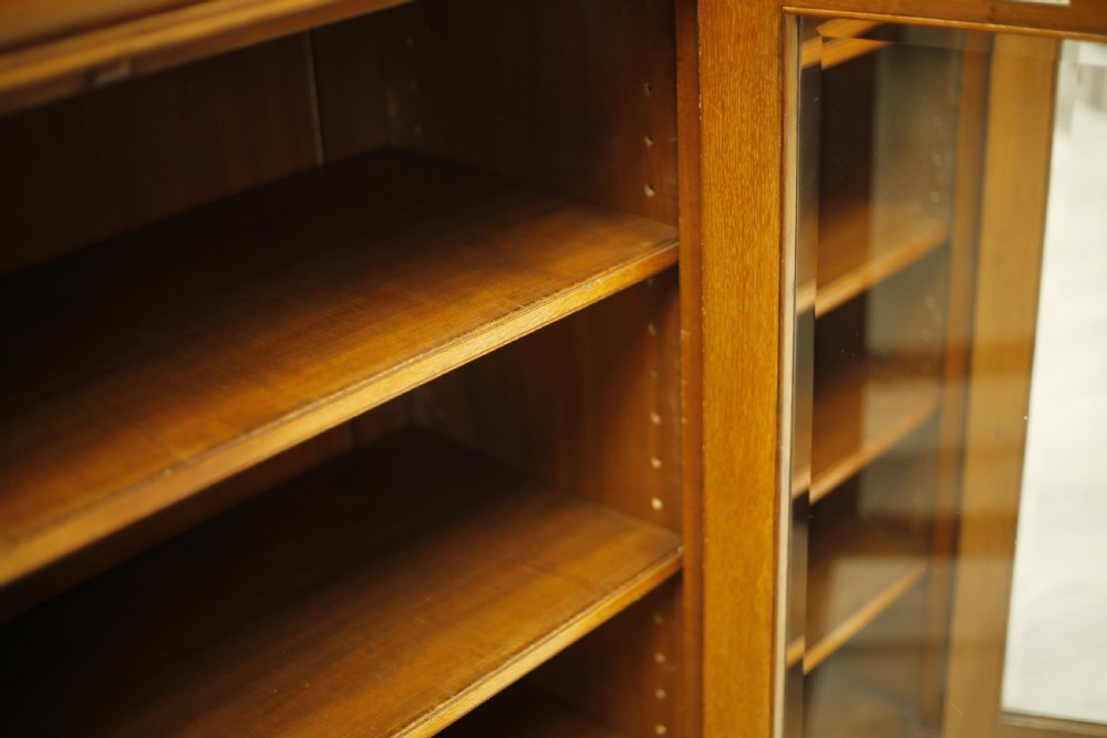 c.1900 Maple and Co Oak glazed bookcase View XVI