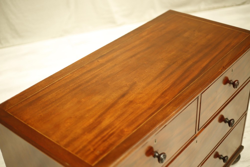Georgian low mahogany chest of drawers View VI