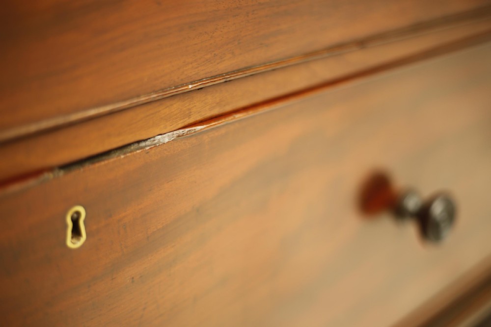 Georgian low mahogany chest of drawers View XII