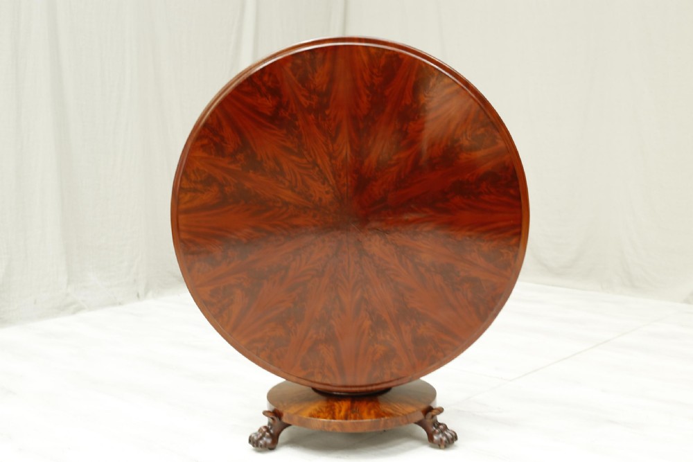 Victorian Flame mahogany flip top centre table View III