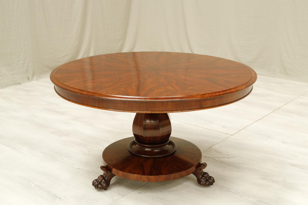 Victorian Flame mahogany flip top centre table View XII
