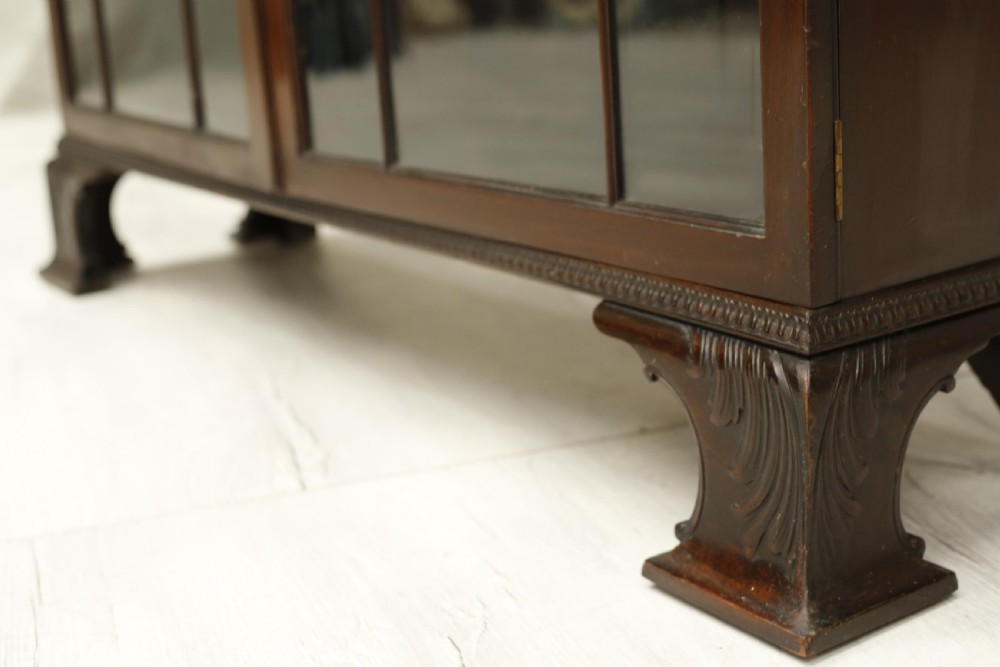 19th century Mahogany glazed display cabinet View VII