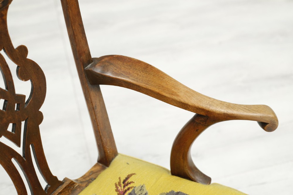 Georgian country armchair with tapestry seat View VIII