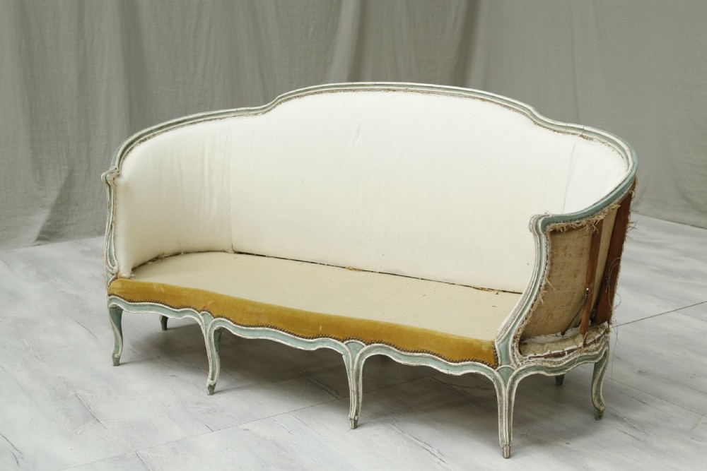 19th century antique French sofa with painted frame View III