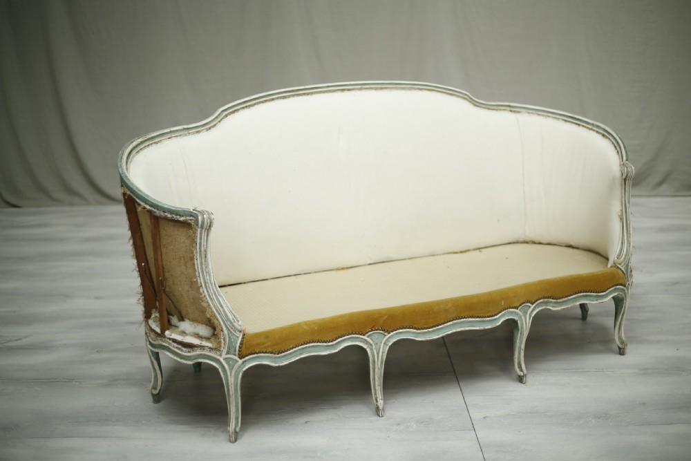 19th century antique French sofa with painted frame View IV