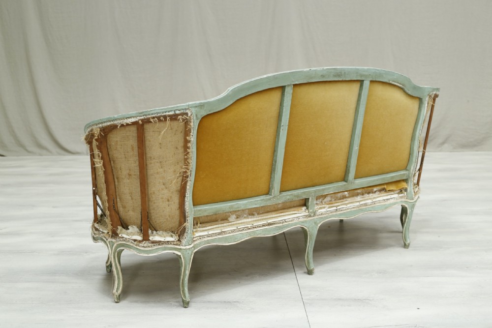 19th century antique French sofa with painted frame View XIII