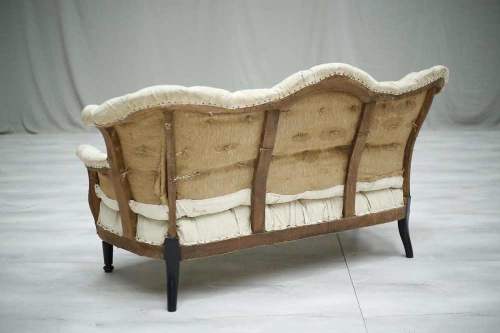 Antique Napoleon III French buttoned sofa View VII