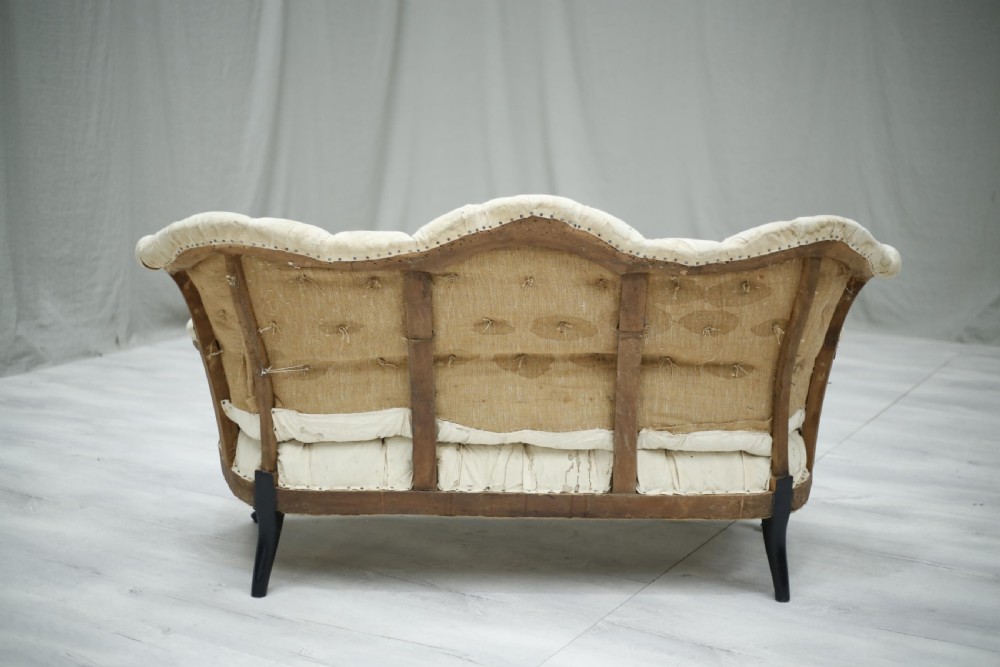 Antique Napoleon III French buttoned sofa View VIII