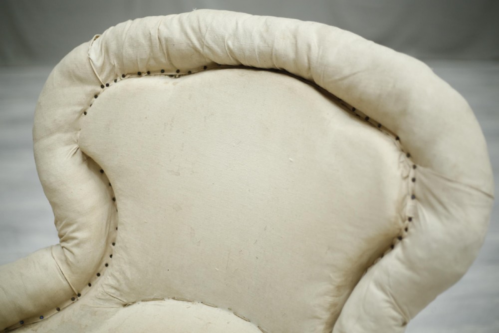 Pair of Napoleon III French pie crust armchairs View V