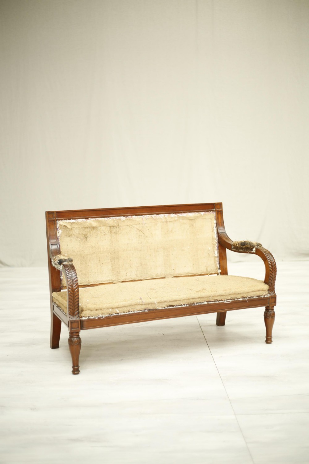 19th century Anglo-Indian mahogany hall bench