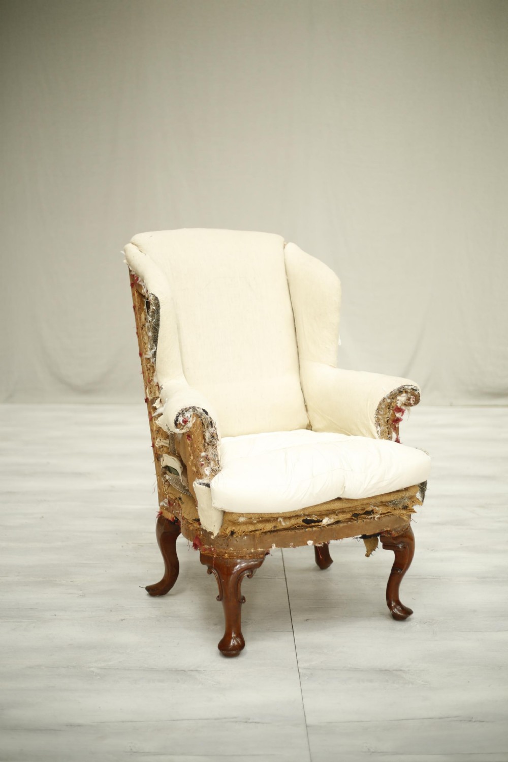 Antique Victorian country house wingback armchair
