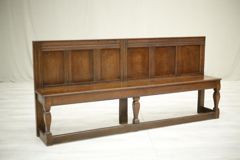 18th century Antique Oak hall bench View III