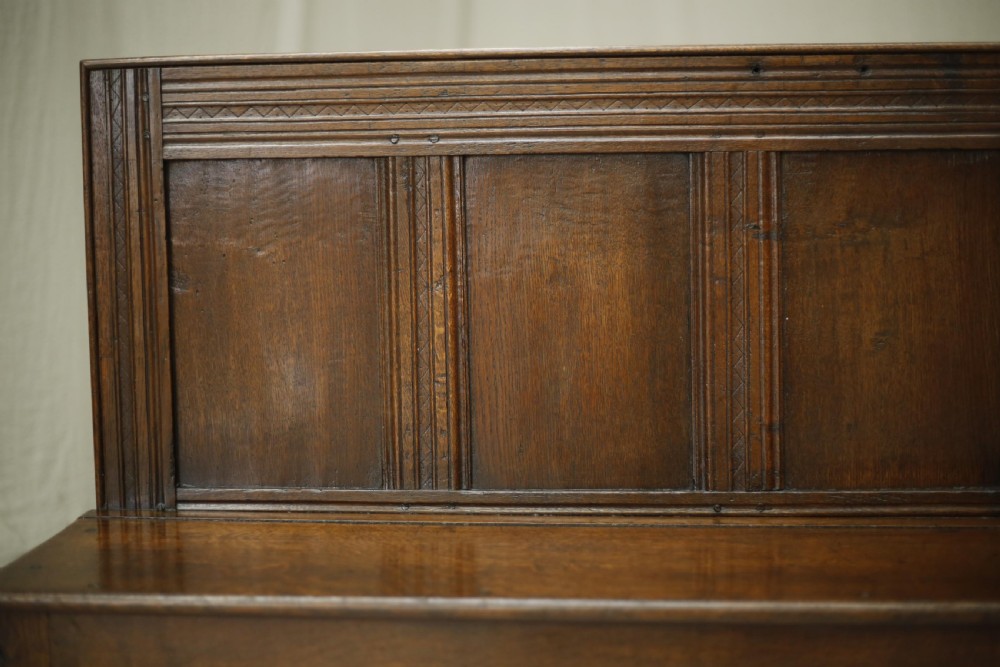 18th century Antique Oak hall bench View IV