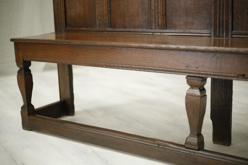 18th century Antique Oak hall bench View V