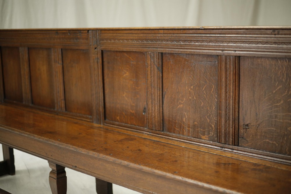 18th century Antique Oak hall bench View VII