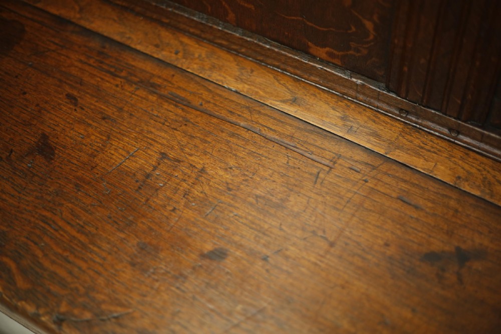 18th century Antique Oak hall bench View XI