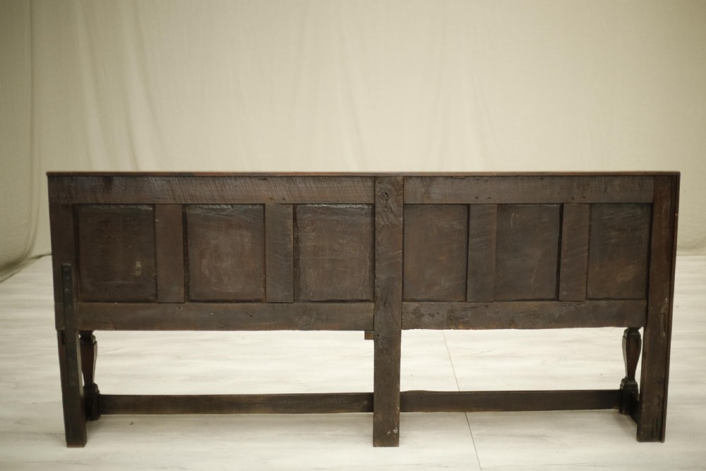 18th century Antique Oak hall bench View XII