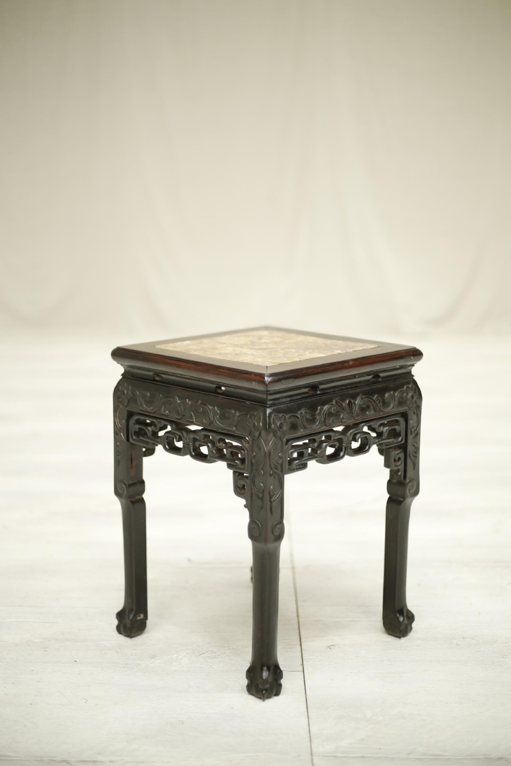 19th century Antique Chinese marble topped side table