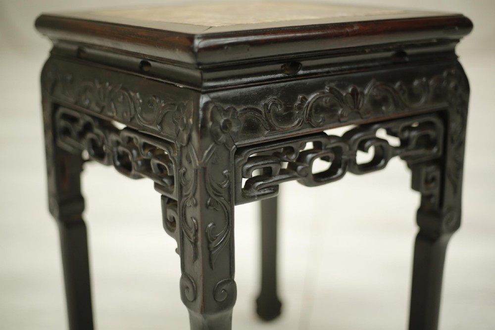19th century Antique Chinese marble topped side table View VII