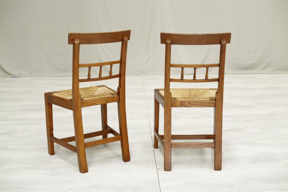 Set of 4 18th century Rush seated dining chairs View XI