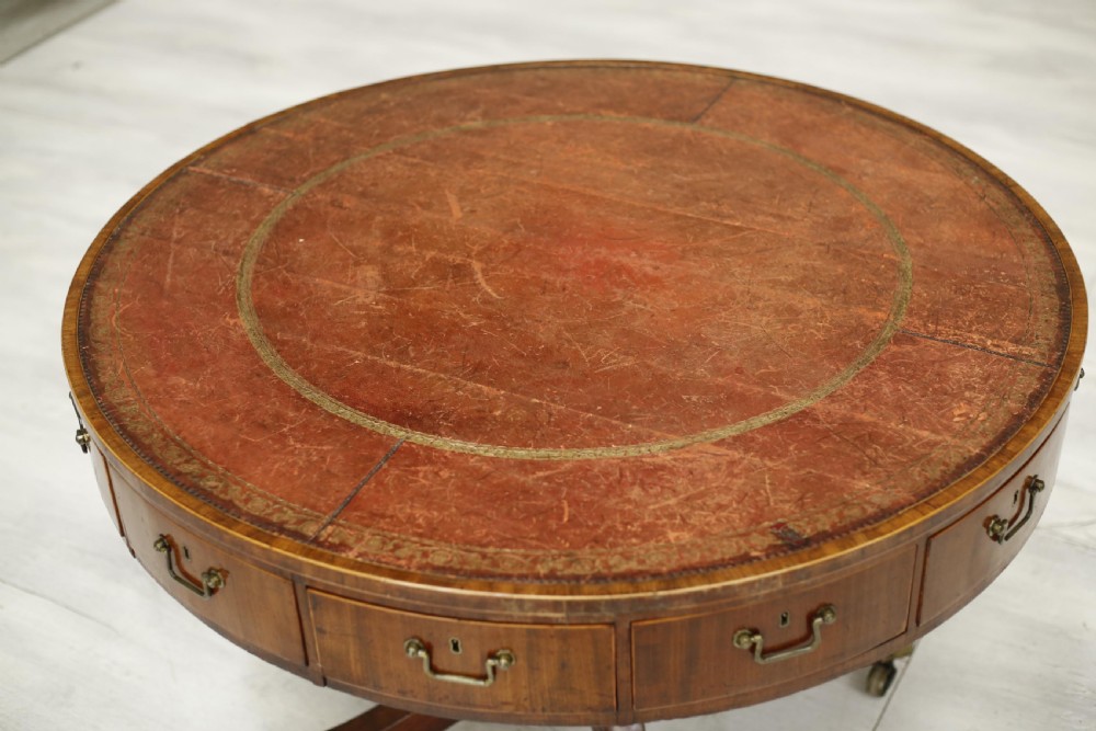 Georgian Antique leather topped rent table View IV