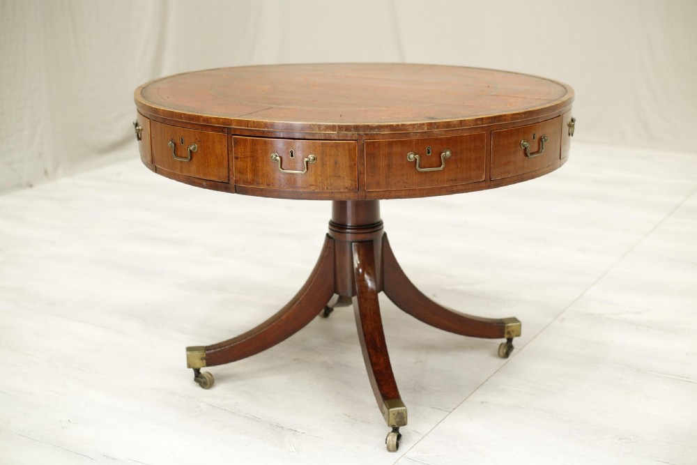 Georgian Antique leather topped rent table View V