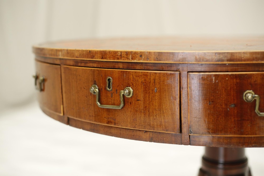 Georgian Antique leather topped rent table View VII