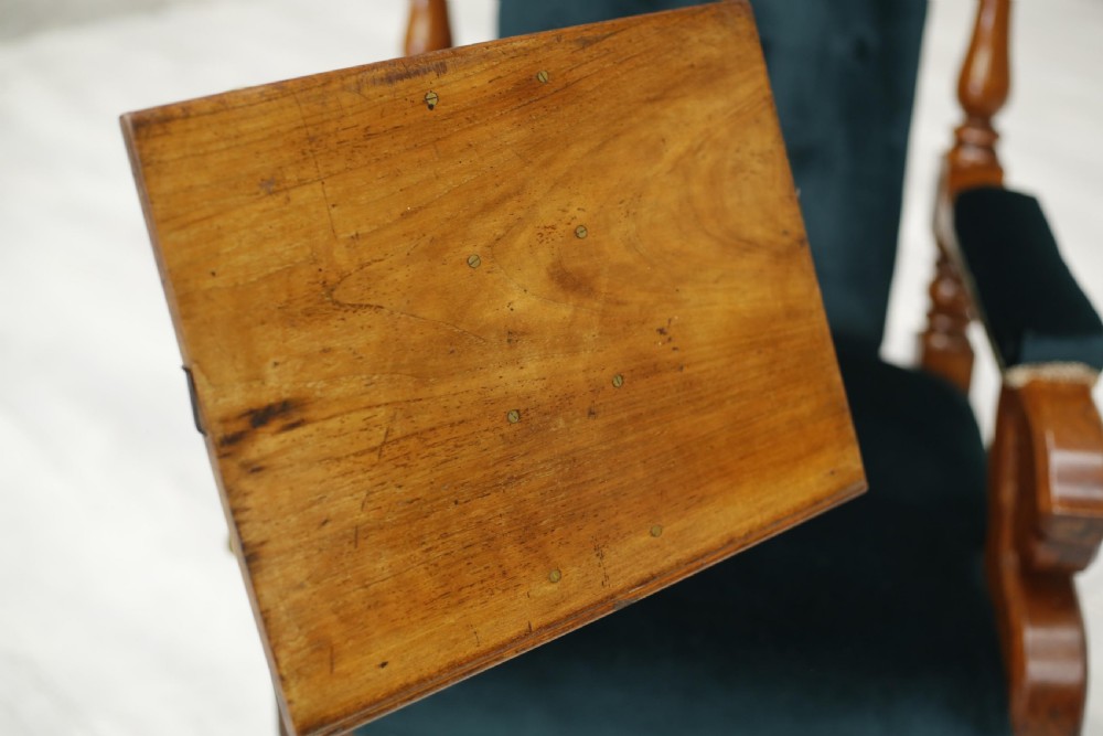 Victorian oak throne chair with reading stand View VIII