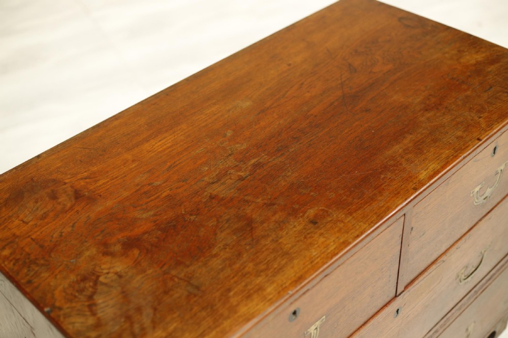 19th century Antique Anglo-Indian teak campaign chest View V