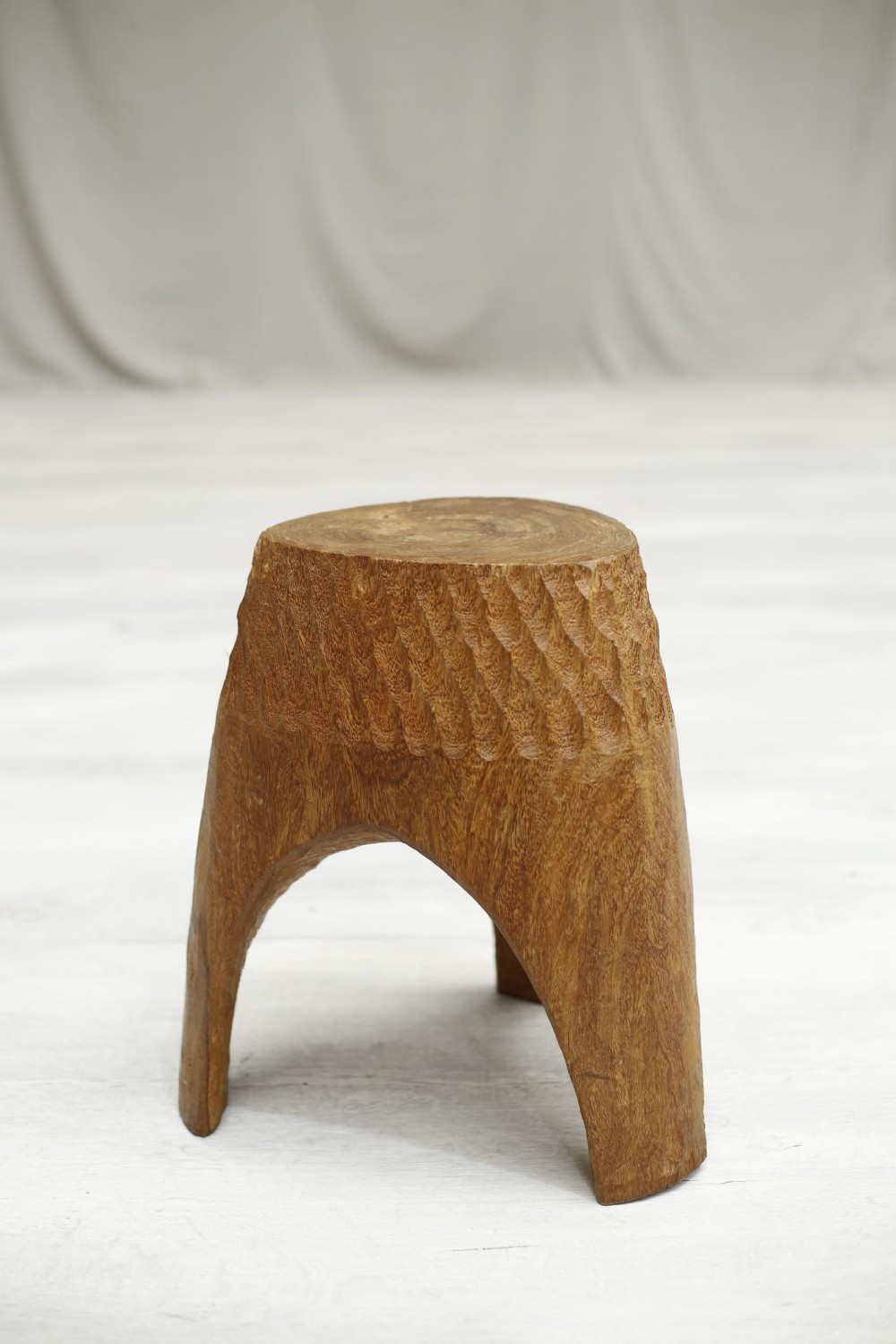 20th century Tribal African carved hardwood side table