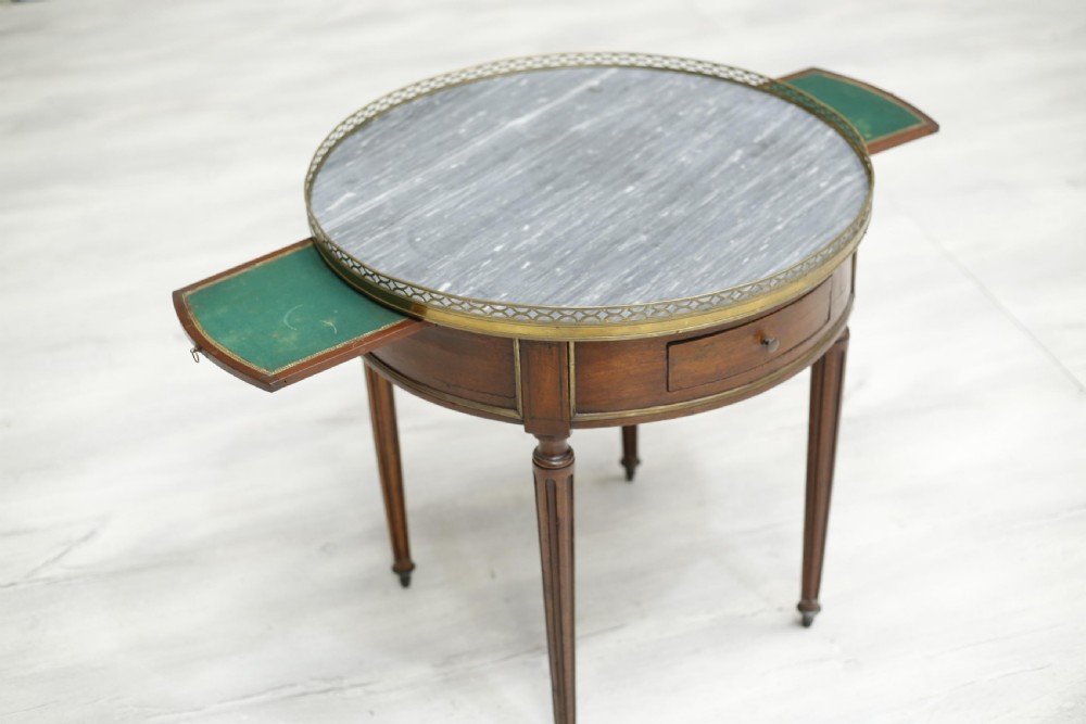 19th century French empire marble topped lamp table View IX