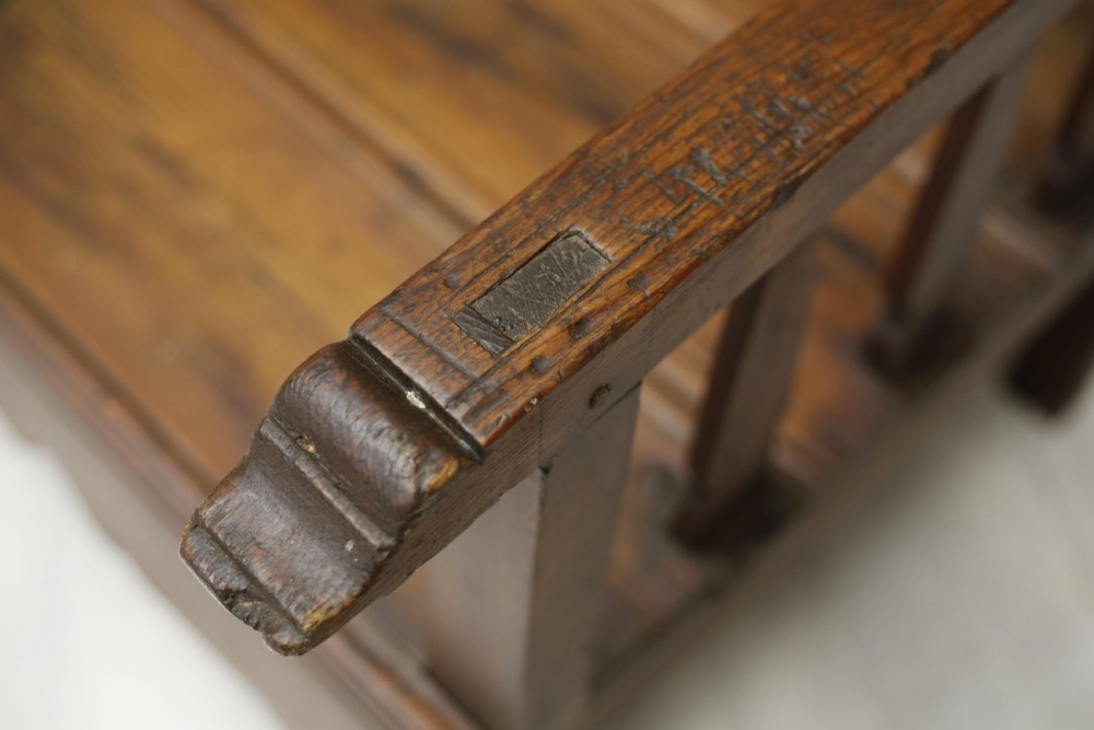19th century Antique Spanish country bench View VIII