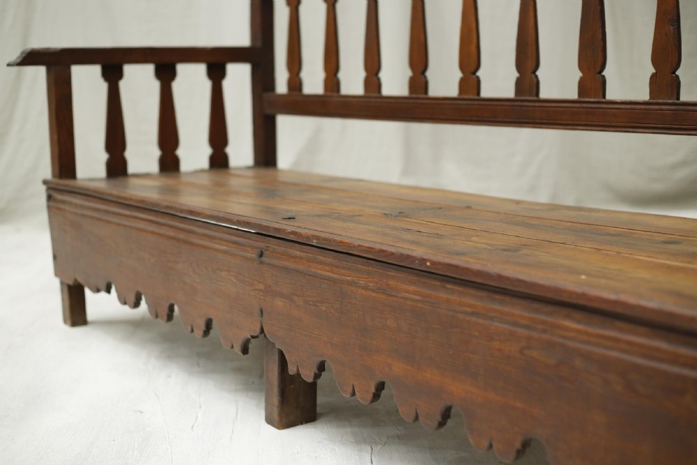 19th century Antique Spanish country bench View IX