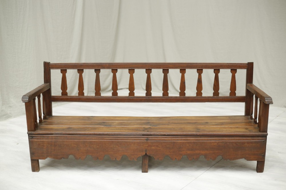 19th century Antique Spanish country bench View XI