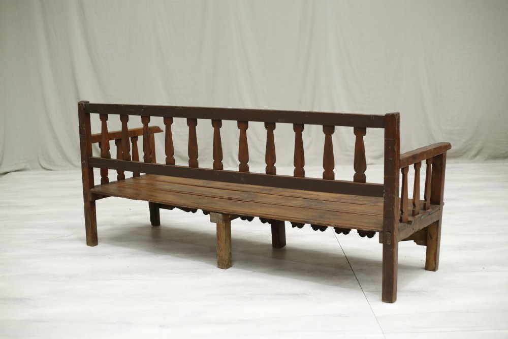 19th century Antique Spanish country bench View XIII