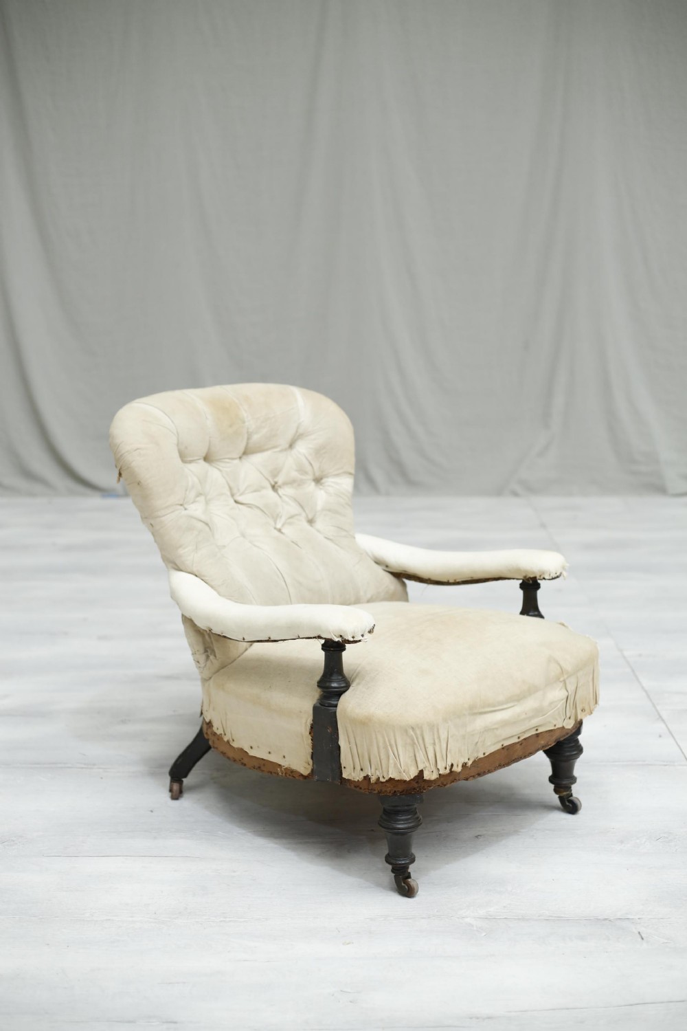 19th century Antique country house open armchair