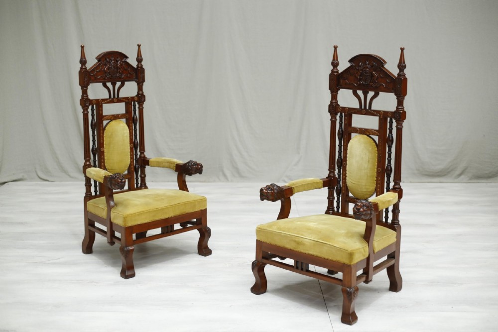 Pair of Antique colonial armchairs View II