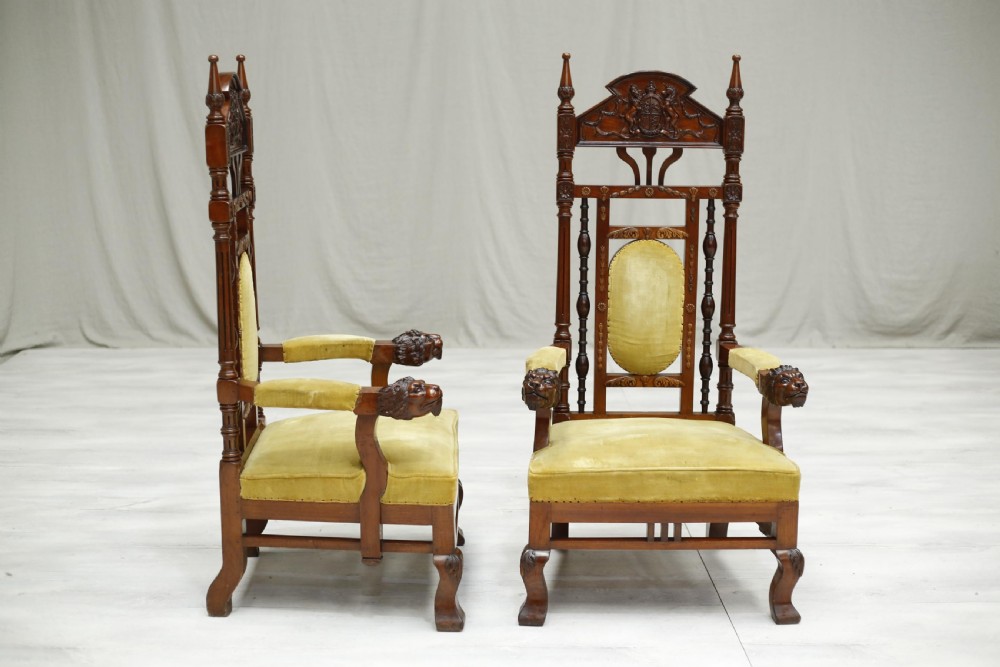 Pair of Antique colonial armchairs View XII