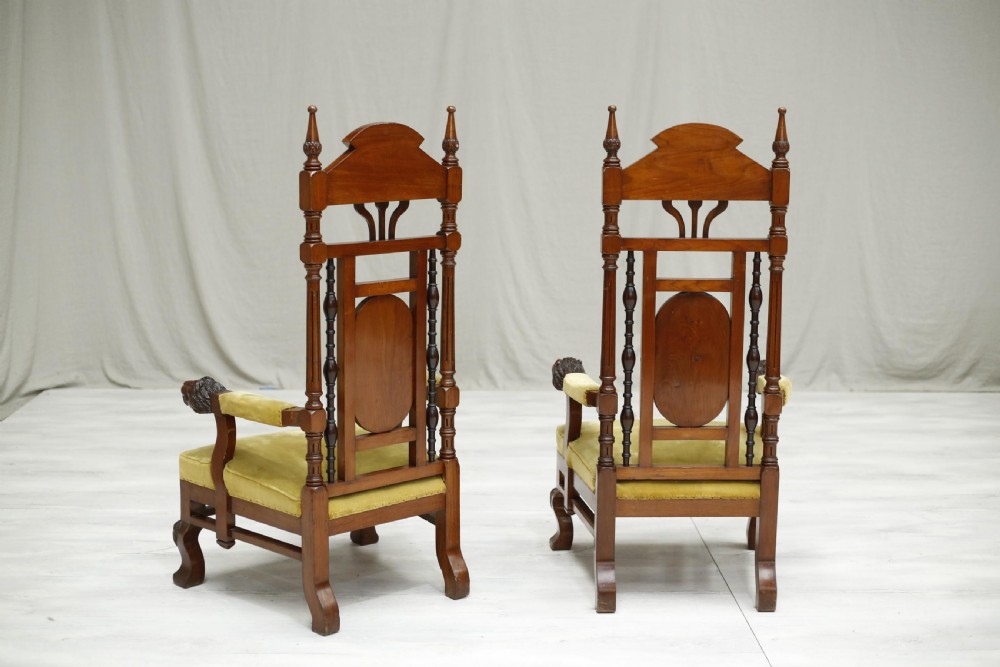 Pair of Antique colonial armchairs View XIII
