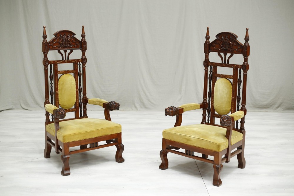 Pair of Antique colonial armchairs View XIV