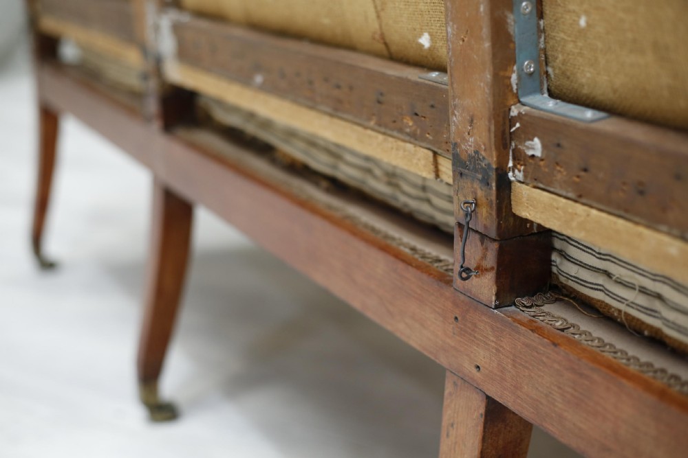 Antique Georgian campaign sofa View IX
