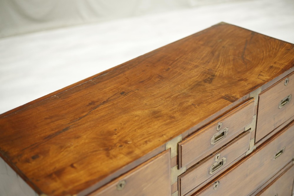 19th century Anglo-Indian camphor wood campaign drawers View V