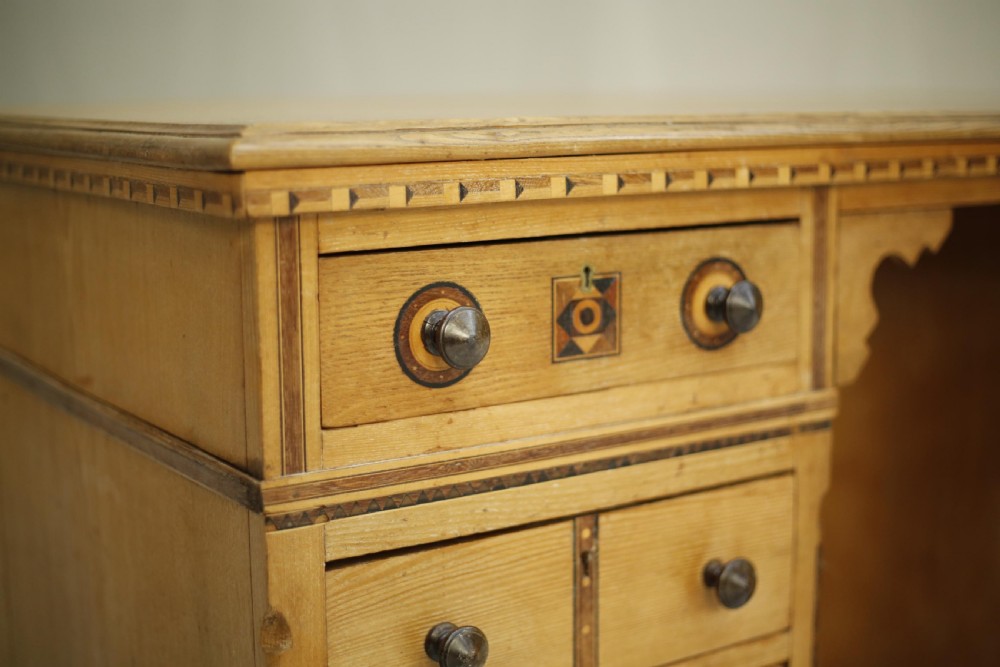 Antique Aesthetic movement ash desk View V
