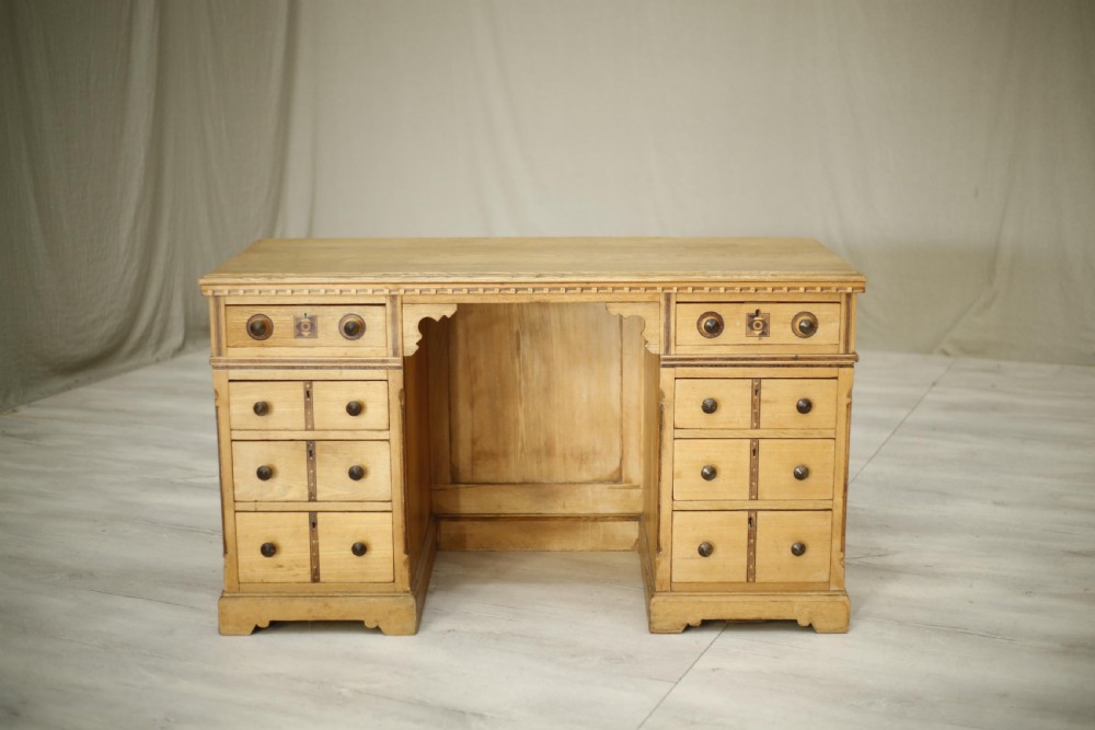 Antique Aesthetic movement ash desk View VI