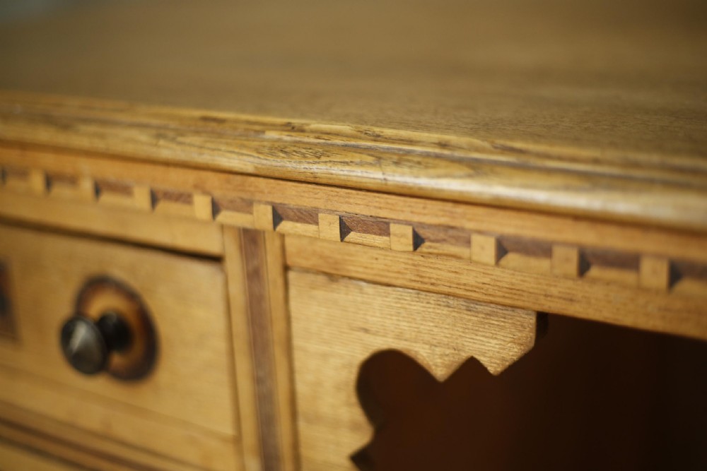 Antique Aesthetic movement ash desk View XIV