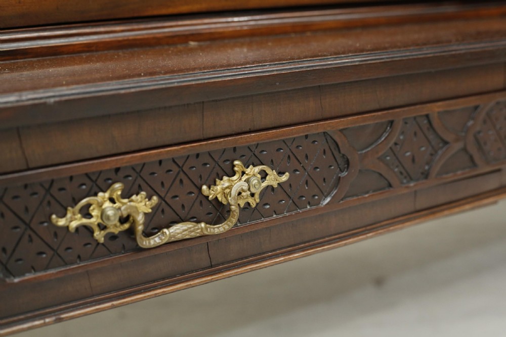 Monumental Georgian glazed library cabinet View X