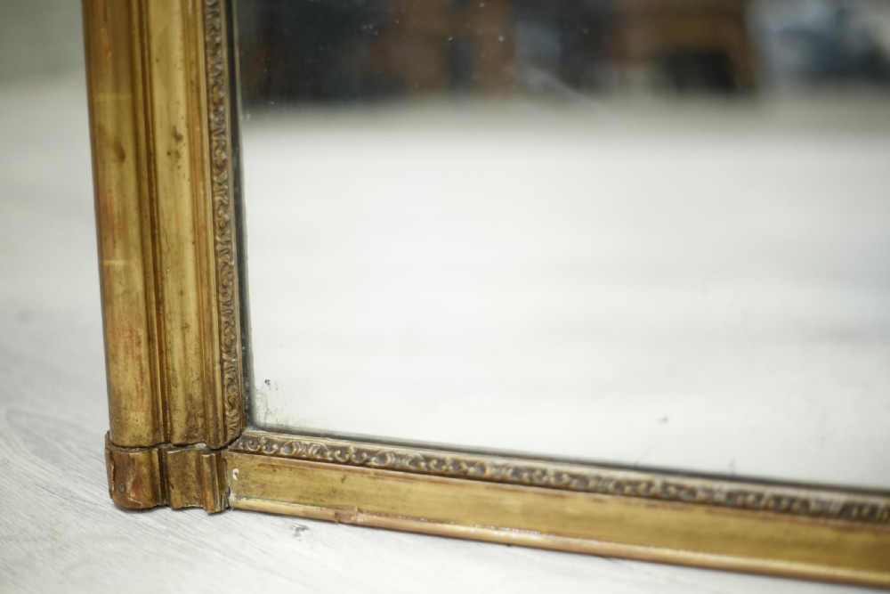 Large 19th century French gilt overmantel mirror View VIII